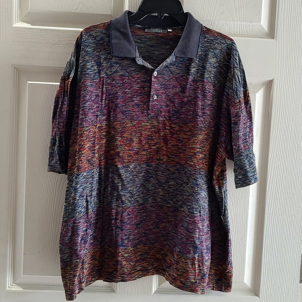 Raffi Linea Uomo Italian Mercerized Cotton Short Sleeve Button Down Shirt XXL